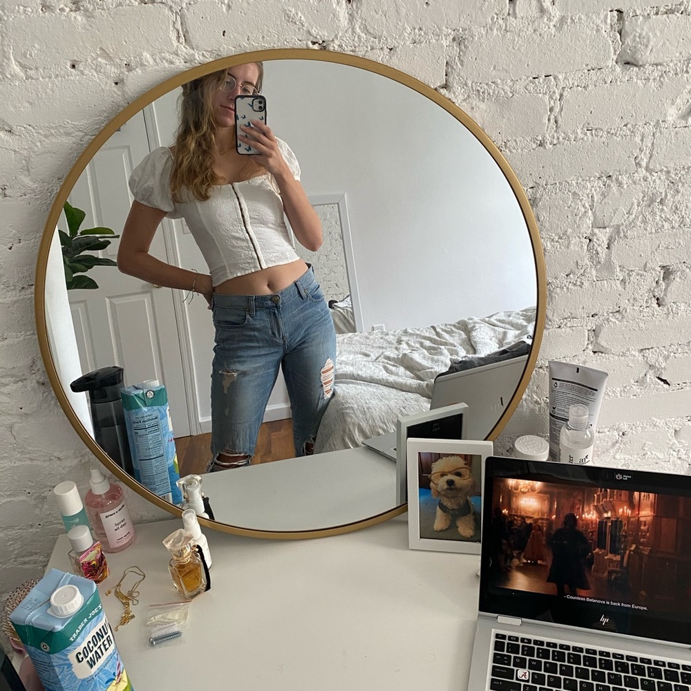 Express distressed girlfriend jeans size 2
